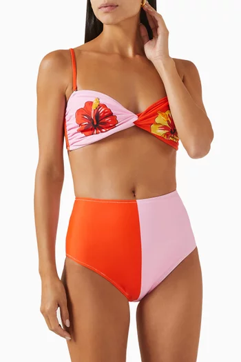 قطعة بيكيني سفلية بخصر مرتفع