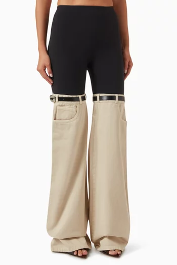Hybrid Pants in Jersey & Denim