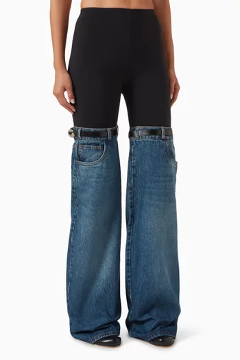 Hybrid Pants in Jersey & Denim
