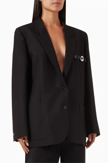 Belt-pocket Blazer in Recycled Polyester