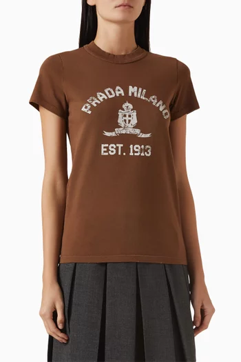 【関税＆送料込み】Prada Cotton T-Shirt Prada Cotton T-Shirt | Saks Fifth Avenue