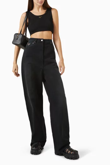 Wide-leg Jeans in Denim