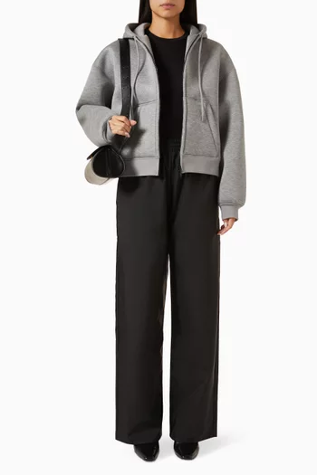 Bonded Zip Hoodie in Scuba-jersey