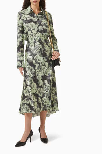 Floral-print Shirt in Viscose