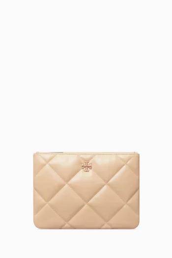 Kira Pavé Logo Pouch in Quilted Leather