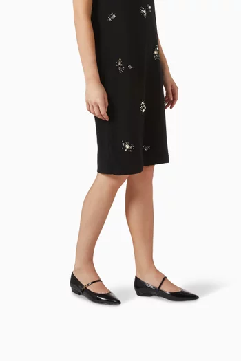 Double T Buckle Mary Jane Shoes in Patent Leather