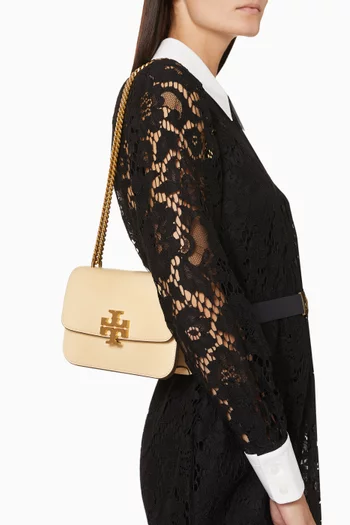 Small Eleanor Convertible Shoulder Bag in Calf Leather