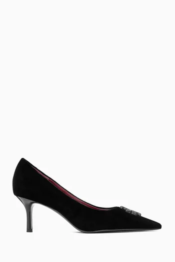 Eleanor 65 Pavé Pumps in Velvet