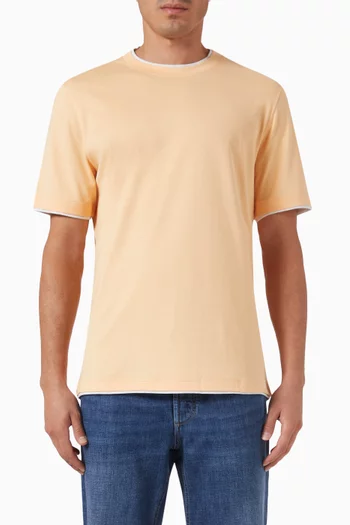 Faux-layering T-shirt in Cotton