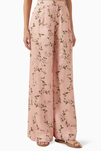 Catania Wisteria Pants in Linen