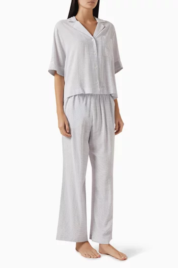 Nautico Long Pyjama Set in ECOVERO™ Viscose & Cotton