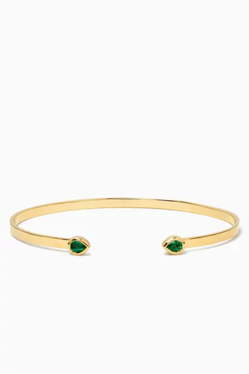 Myrtle X Emerald Bracelet in 10kt Yellow Gold