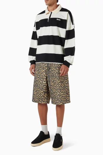 Striped Polo Shirt in Cotton Piqué