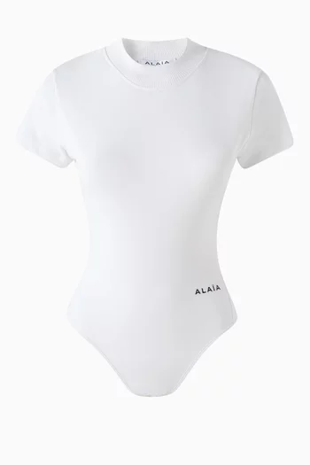 Logo T-shirt Bodysuit in Jersey