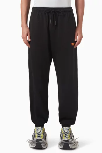 County Flame Baggy Sweatpants in Cotton Fleece