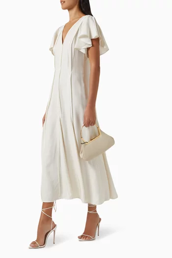 Evette Midi Dress in Crepe