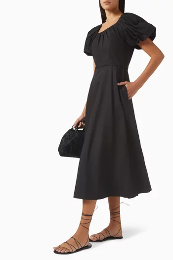 Imara Midi Dress in Cotton Poplin