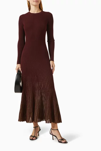 Mila Rib-knit Maxi Dress in Viscose Blend