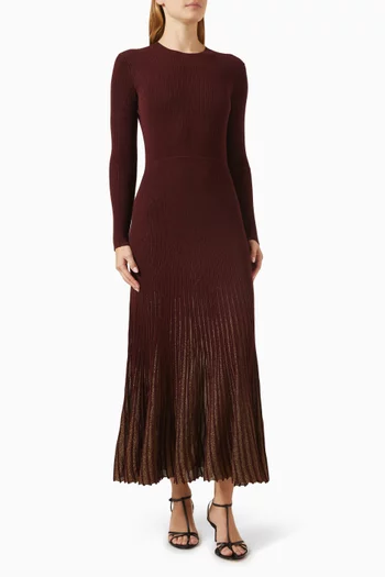 Mila Rib-knit Maxi Dress in Viscose Blend