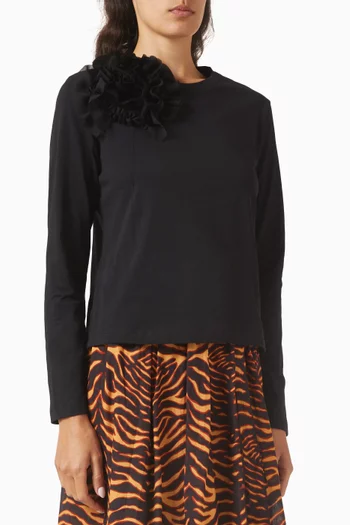 Kaja Rosette Top in Cotton