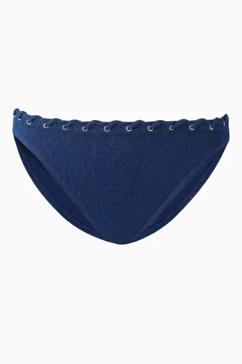 Triangle Bikini Briefs in Denim