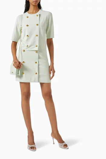 Logo Jacquard Mini Skirt in Viscose-blend Knit