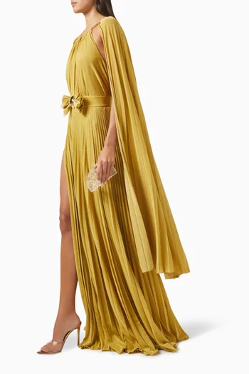 Red Carpet Cape Dress in Lurex-jersey
