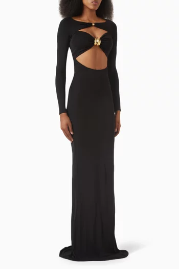 Jewel Clasp Dress in Jersey
