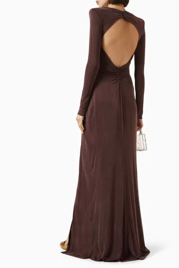 Red Carpet Gown in Cupro-jersey