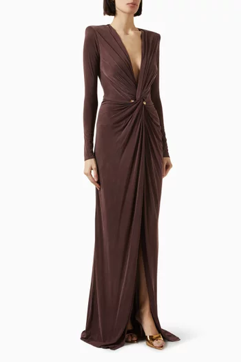 Red Carpet Gown in Cupro-jersey