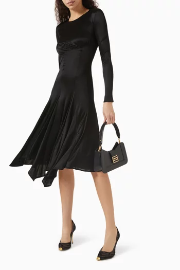 Asymmetric Midi Dress in Jersey