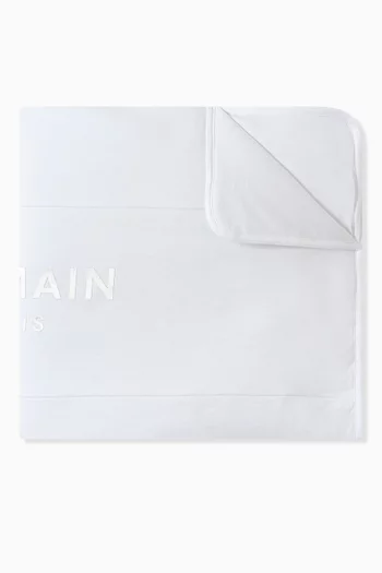 Logo-print Baby Blanket in Cotton