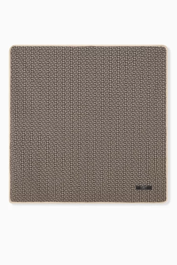 Logo Pattern Blanket in Jacquard Fabric