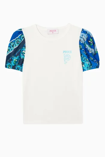 Abstract Logo T-Shirt in Cotton