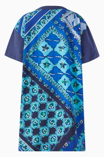 Logo Ruffle T-shirt Dress in Jersey