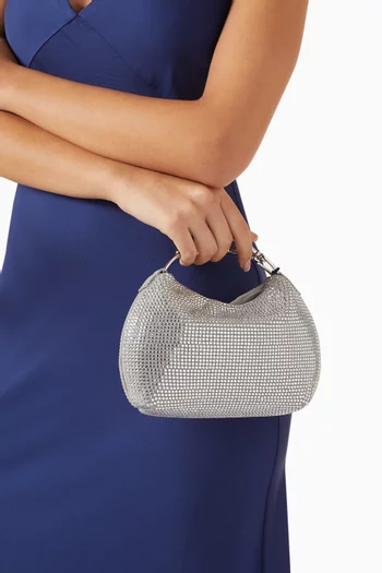 Mini Duo Crystal Clutch in Suede