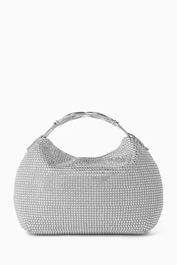 Mini Duo Crystal Clutch in Suede