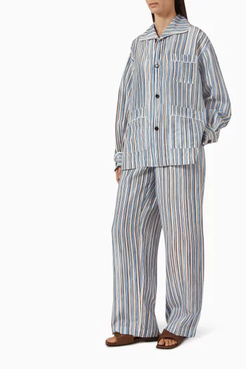Striped Pyjama Set in Silk