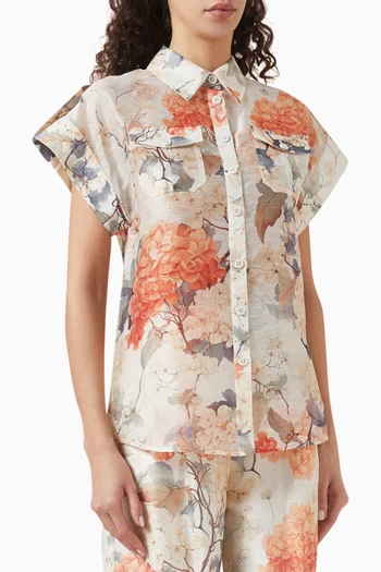 بلوزة كاتارينا مزيج كتان