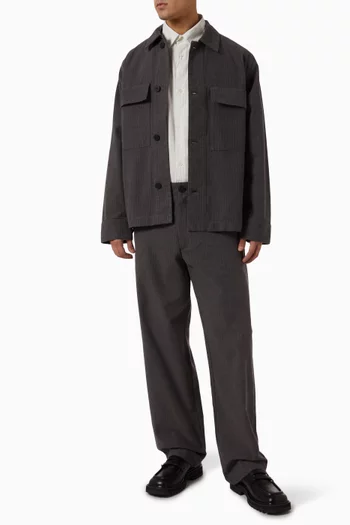 قميص أنرفولوند بخطوط قطن