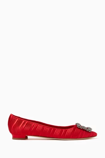Hangisi Ballet Flats in Satin