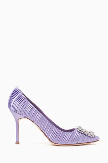 Hangisi 90 Pumps in Pleated Satin
