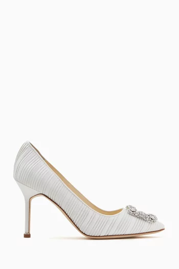 Hangisi 90 Pumps in Pleated Satin