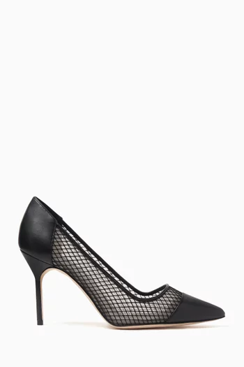 Capcour 90 Pumps in Mesh & Nappa
