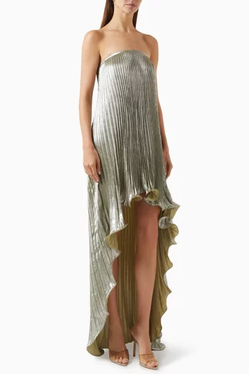 Feminite High-low Pleated Dress