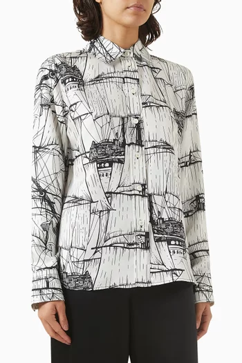 Veliero Printed Shirt in Silk
