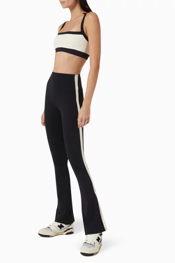 Raquel High-waist Flare Leggings in Stretch Nylon