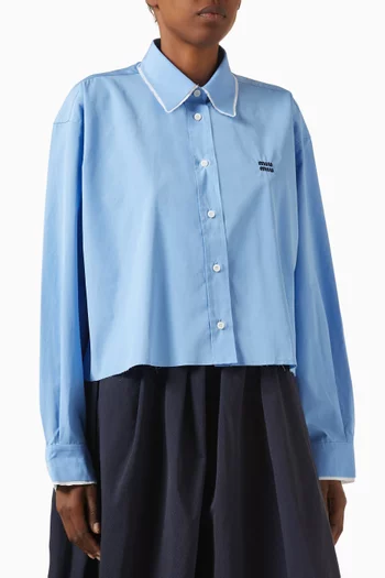 Crop Logo Shirt in Cotton