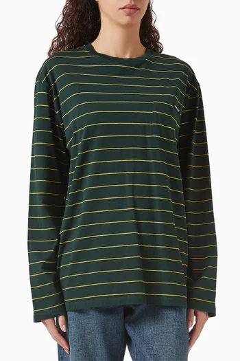 Striped Logo T-shirt in Jersey