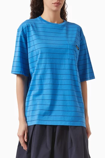 Striped Logo T-shirt in Jersey